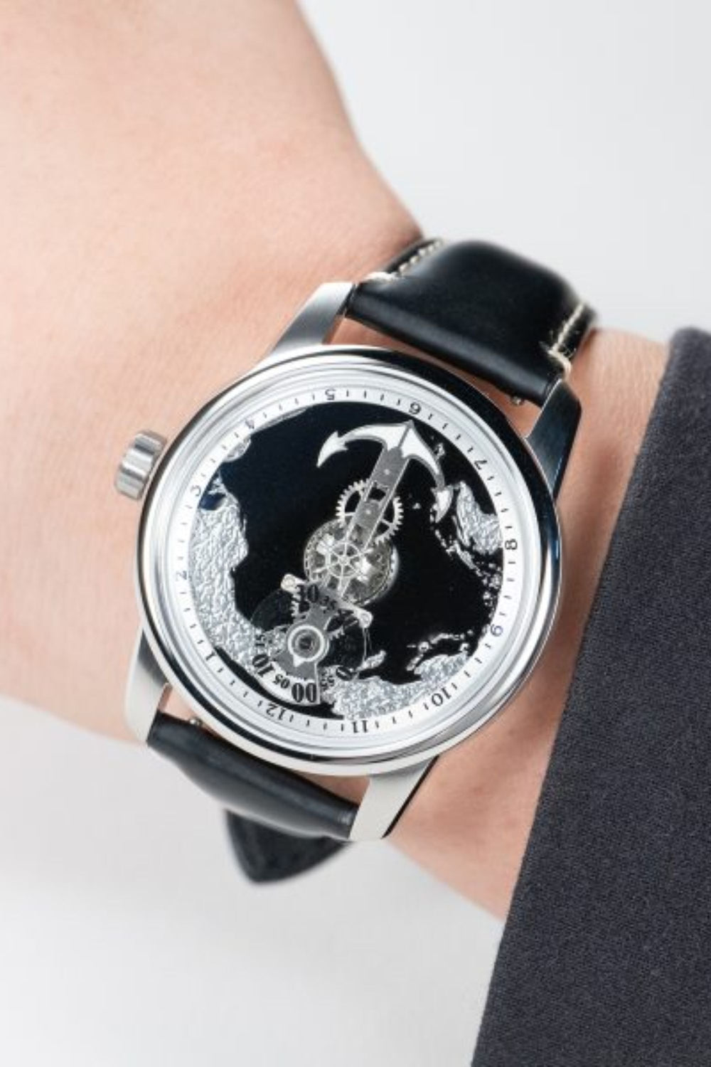 Aurora Nautica | Silver Black Sailing automatic watch - (41018905)