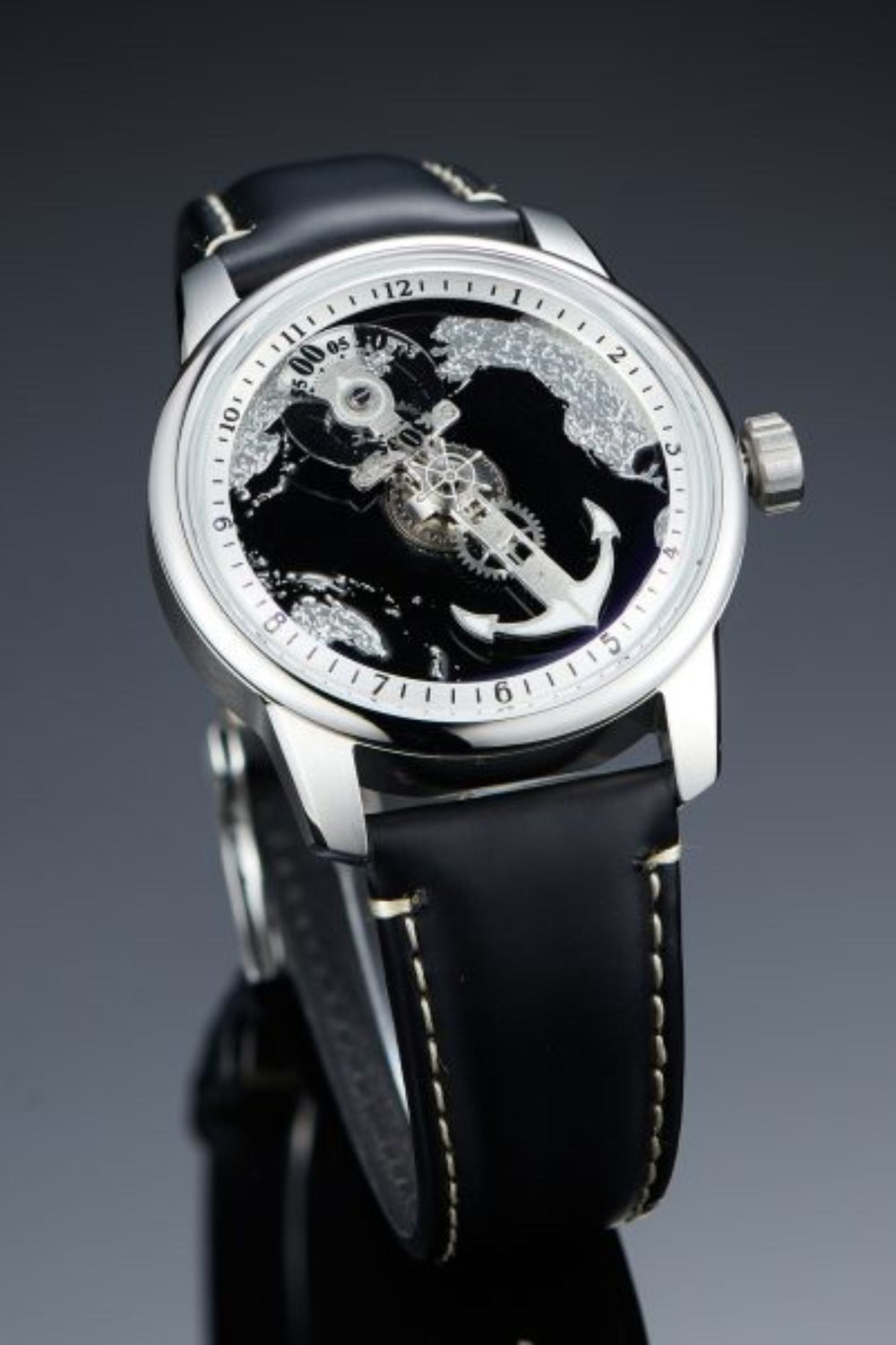 Aurora Nautica | Silver Black Sailing automatic watch - (41018905)