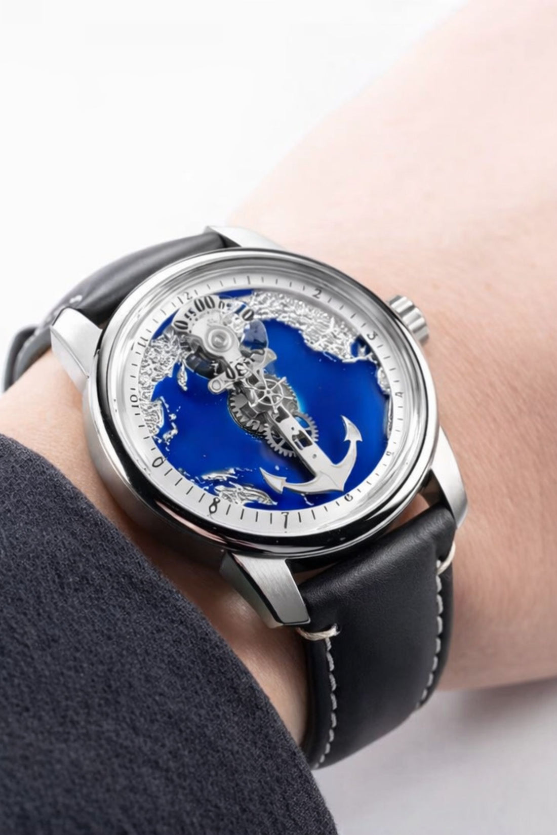 Aurora Nautica | Silver Blue Sailing automatic watch (45530680)