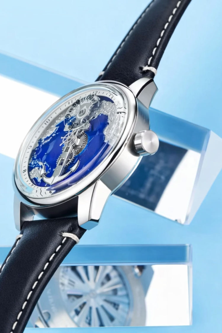 Aurora Nautica | Silver Blue Sailing automatic watch (45530680)