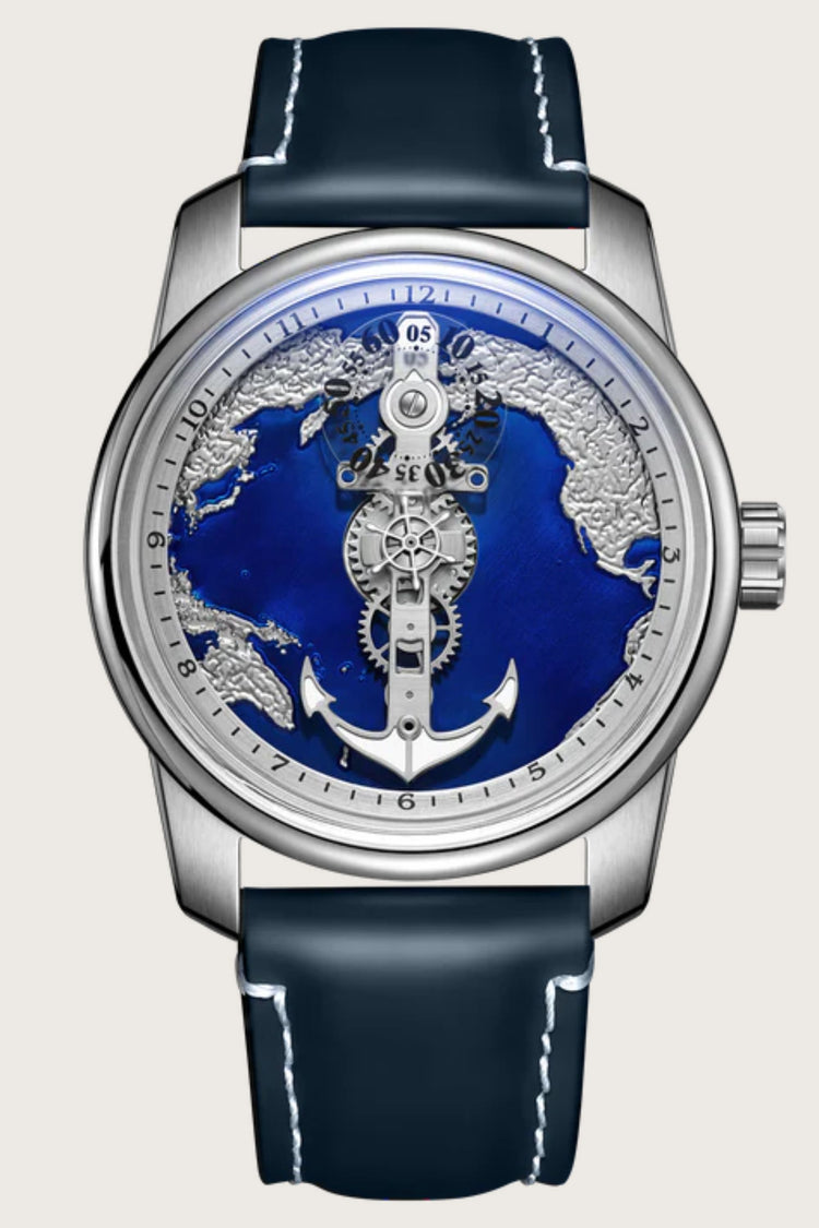 Aurora Nautica | Silver Blue Sailing automatic watch (45530680)