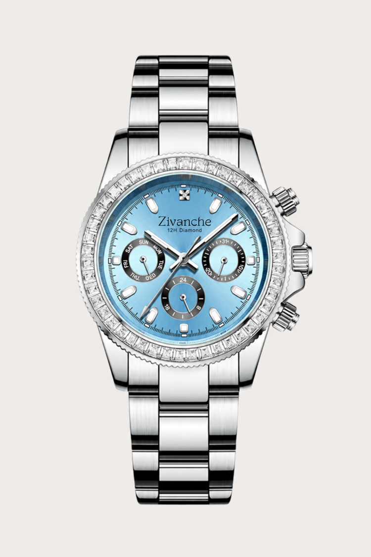 Ice Blue Daytona| Silver Blue Fully Automatic Watch| A  Roerdum Edition - (41070744)