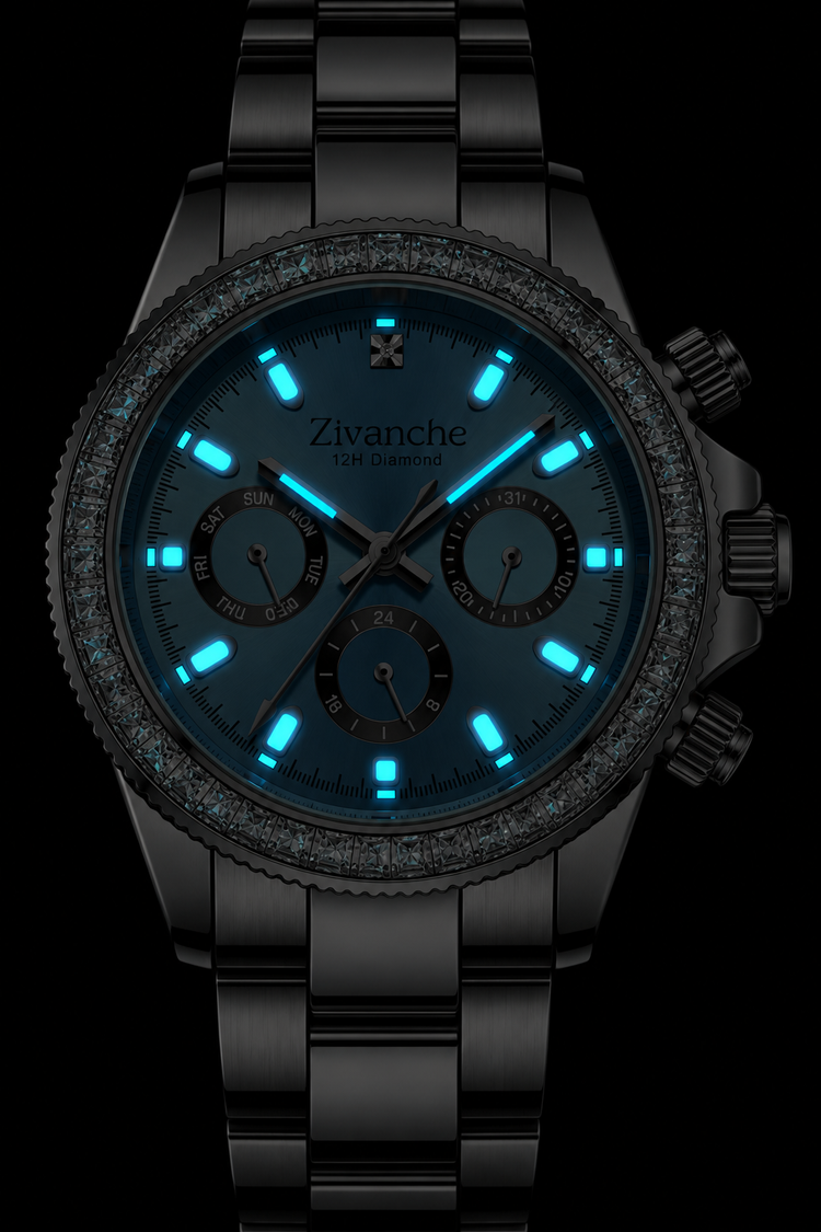 Ice Blue Daytona| Silver Blue Fully Automatic Watch| A  Roerdum Edition - (41070744)