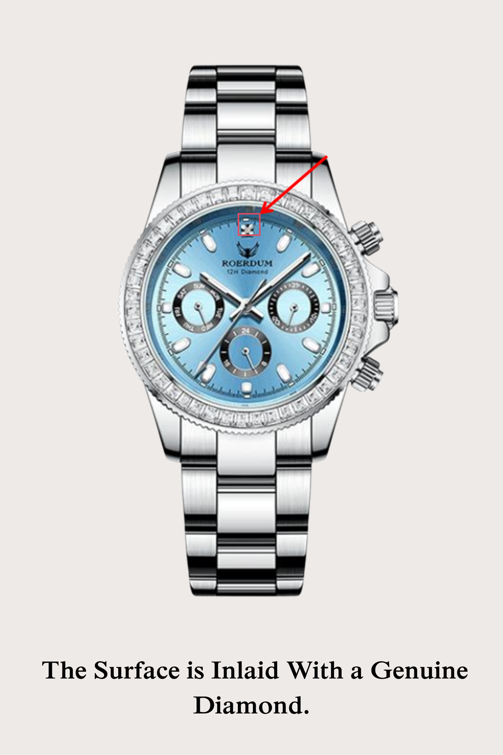 Ice Blue Daytona| Silver Blue Fully Automatic Watch| A  Roerdum Edition - (41070744)