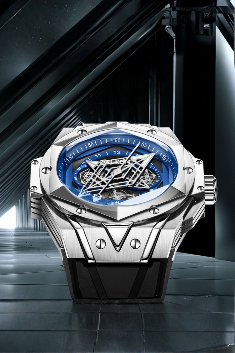 Illuminati - Eye of Demon Blue Analog Mechanical Movement Dalkommwatch Watch