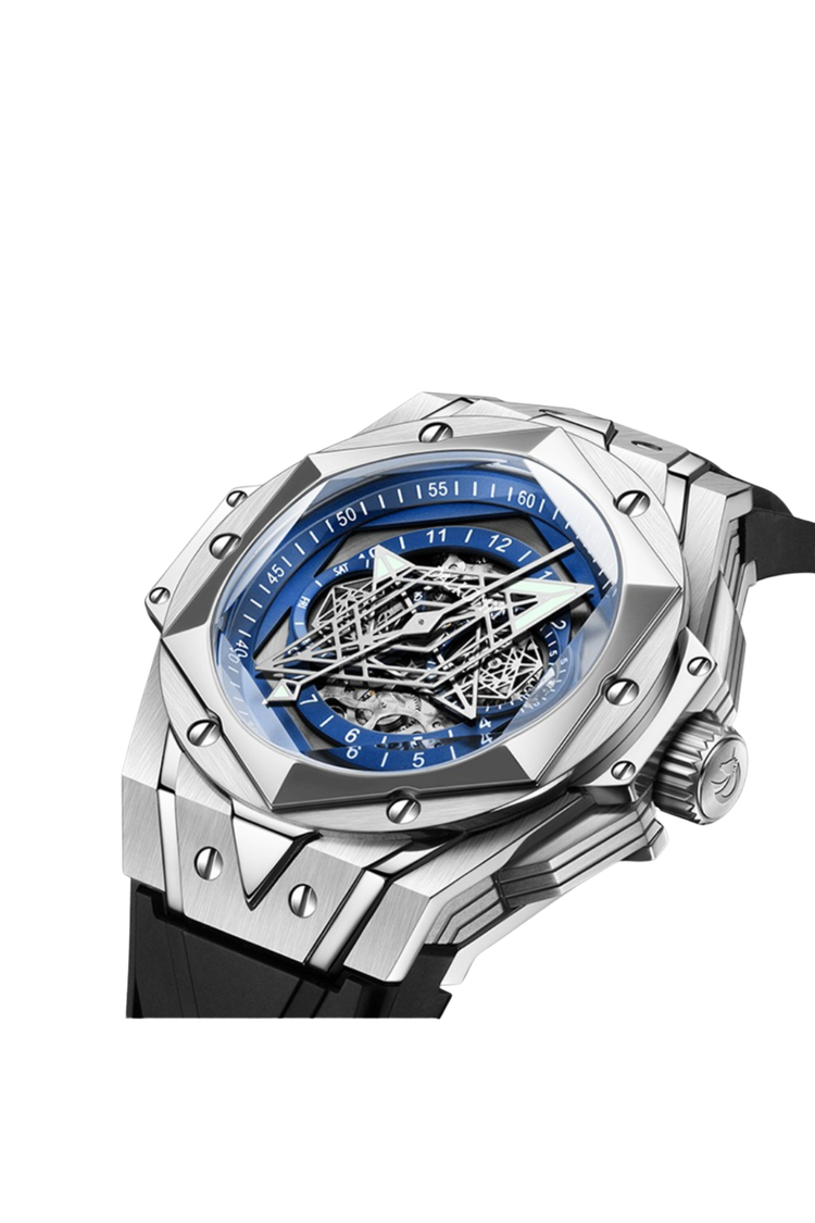 Illuminati - Eye of Demon Blue Analog Mechanical Movement Dalkommwatch Watch