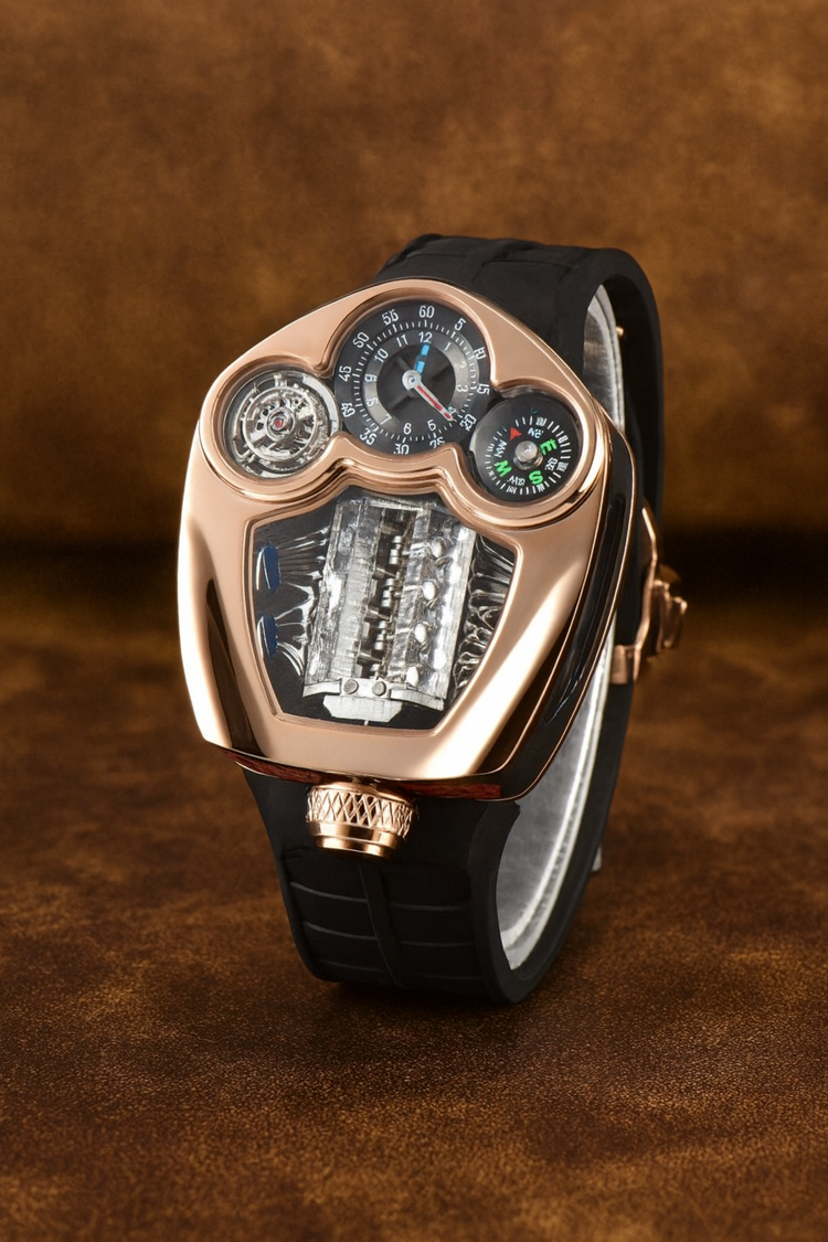 Engine Series Fashionable and Casual with Brown Dial Steel  Men's Watch (41464916)