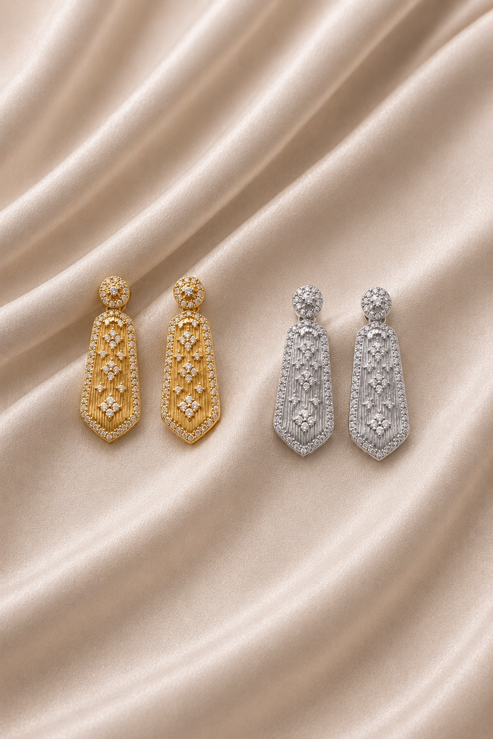 Imperial Grace Diamond Column Jewelry Ensemble
