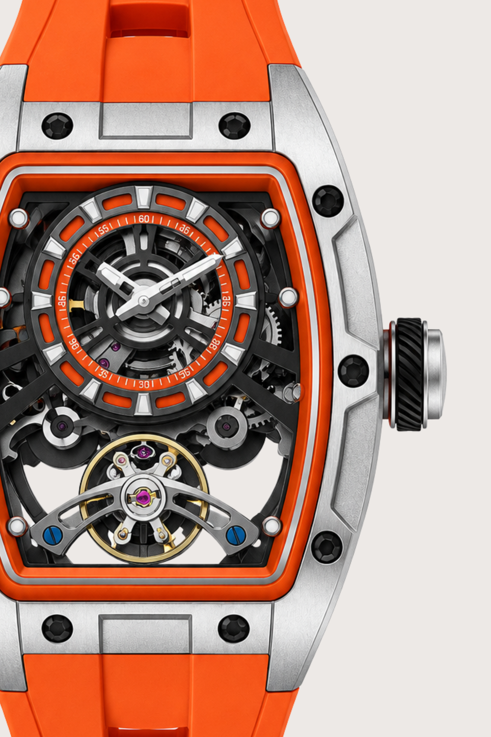 Inferno Orange Skeleton Automatic Watch (44219702)