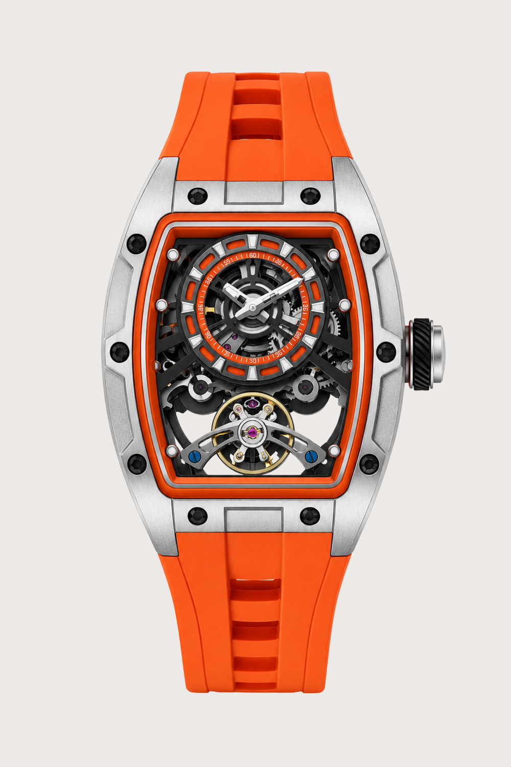 Inferno Orange Skeleton Automatic Watch (44219702)