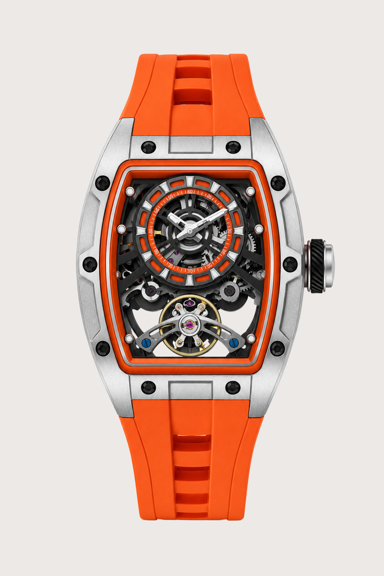 Inferno Orange Skeleton Automatic Watch (44219702)