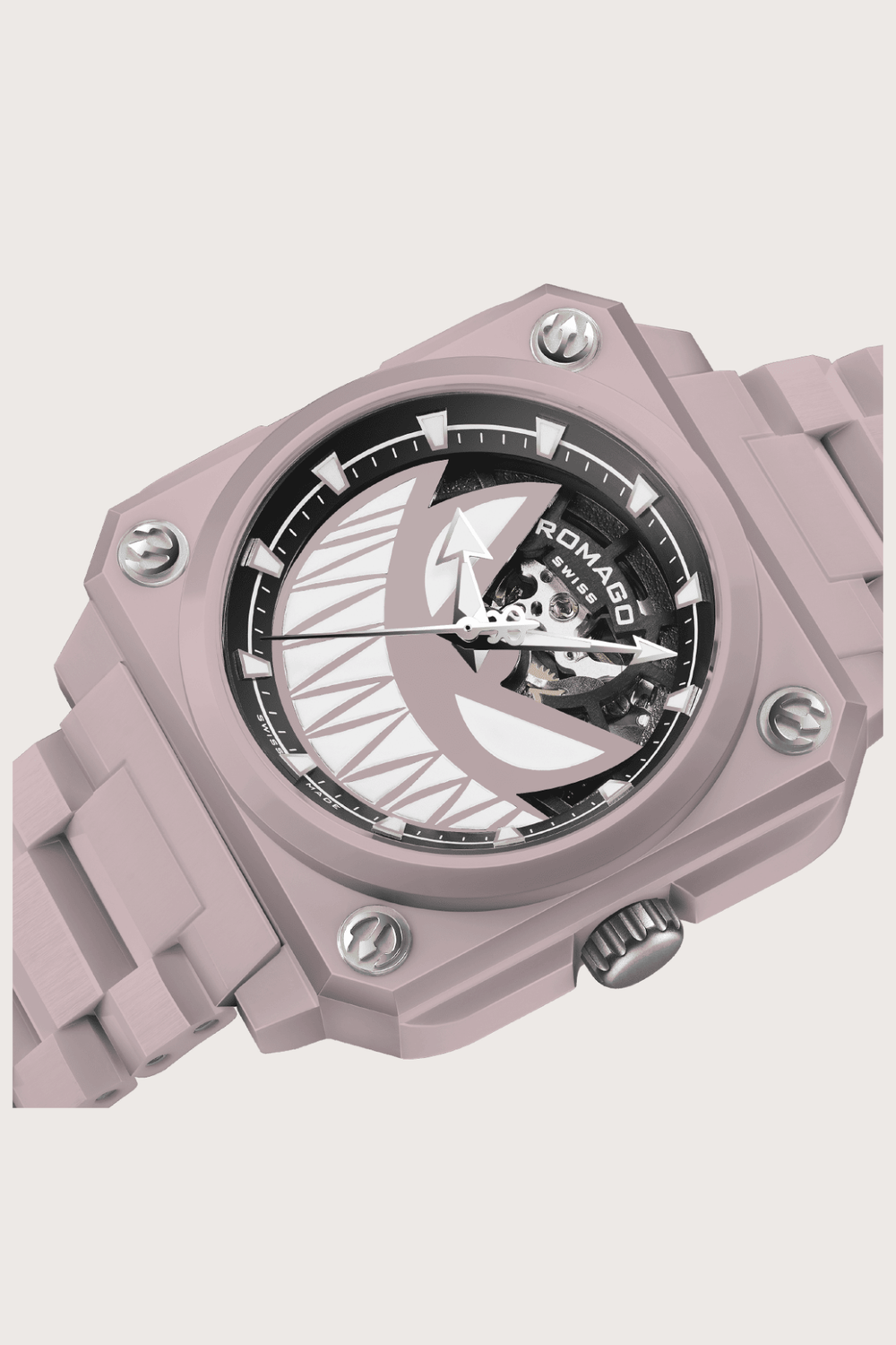 Light Bringer Pink Little Devil Design ROMAGO Edition Automatic Watch