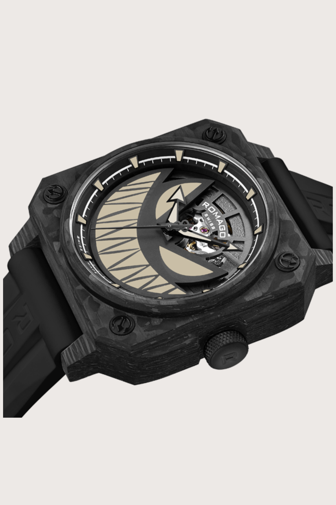 Lumin Fusion Carbon Sand Devil Design Automatic Watch