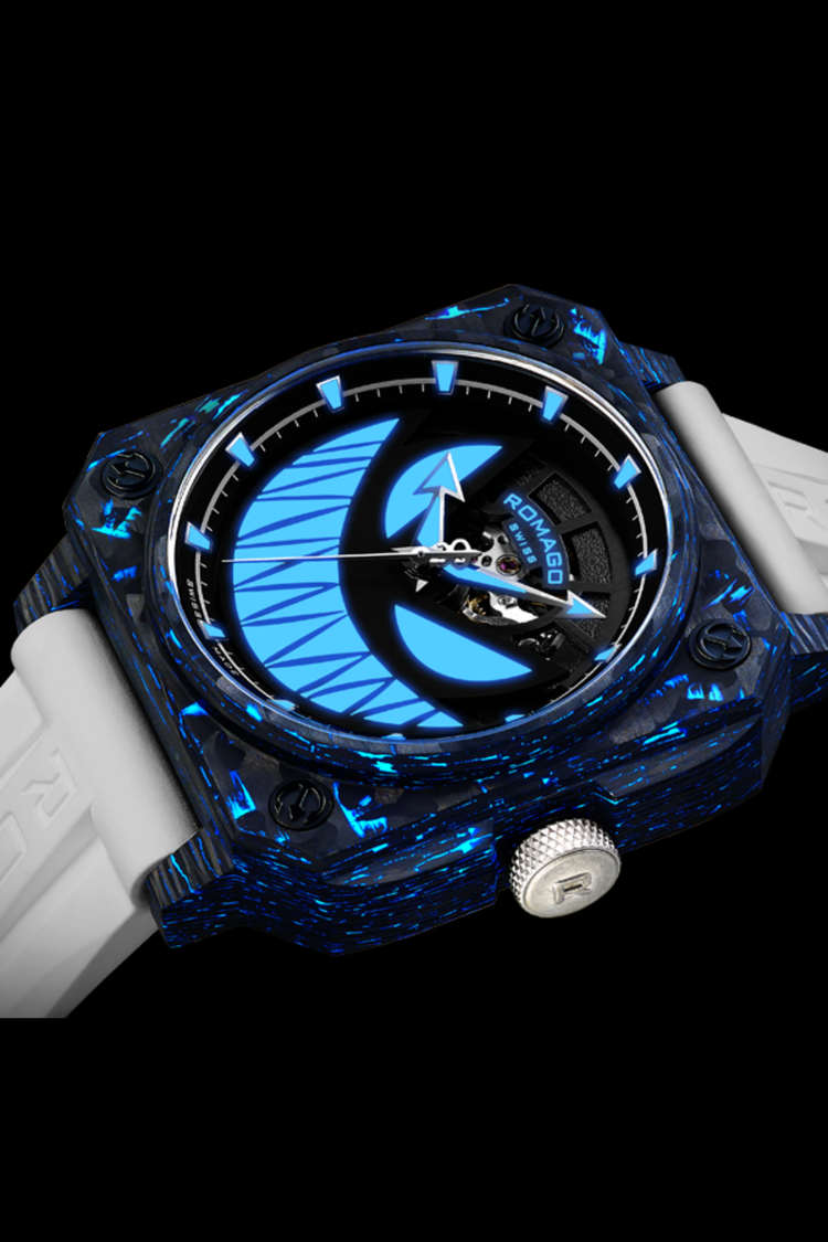 Lumin Fusion Carbon White Devil Design Automatic Watch