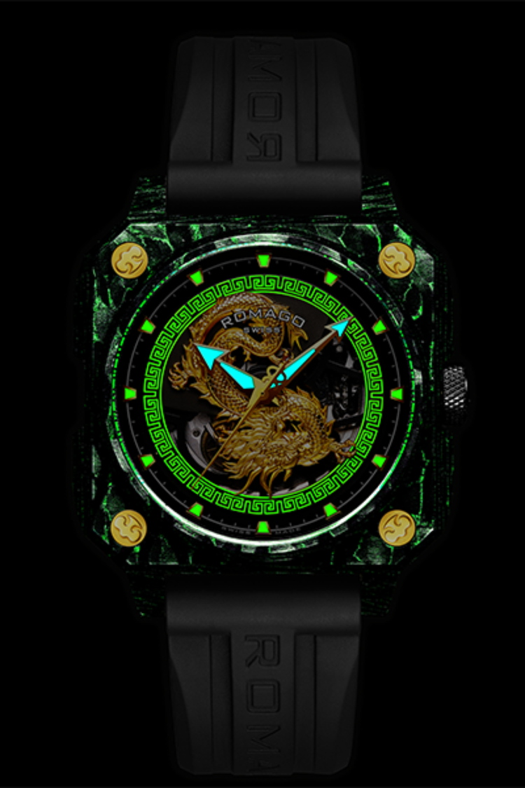 Lumin Fusion Dragon Square ROMAGO Edition Automatic Watch