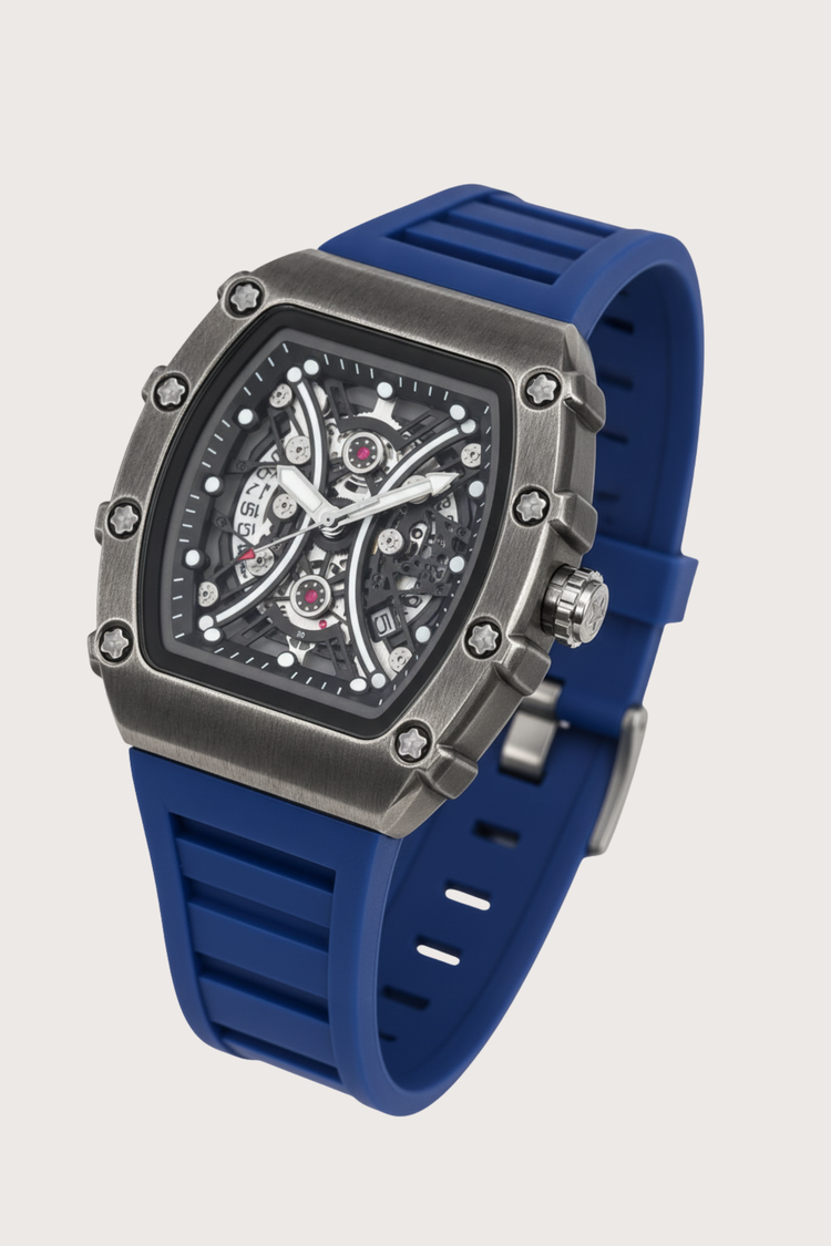 Luxury Blue Gray Sport Analog Quartz Watch | Zivanche Edition (43522420)