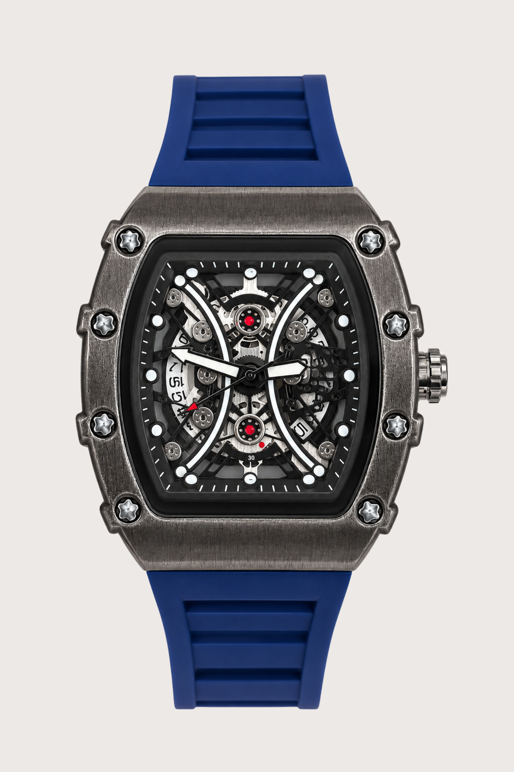Luxury Blue Gray Sport Analog Quartz Watch | Zivanche Edition (43522420)