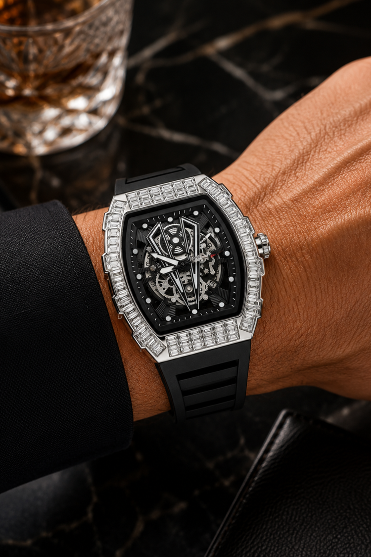 Luxury Diamond Fusion Black Elegance Sport Watch (45530687)
