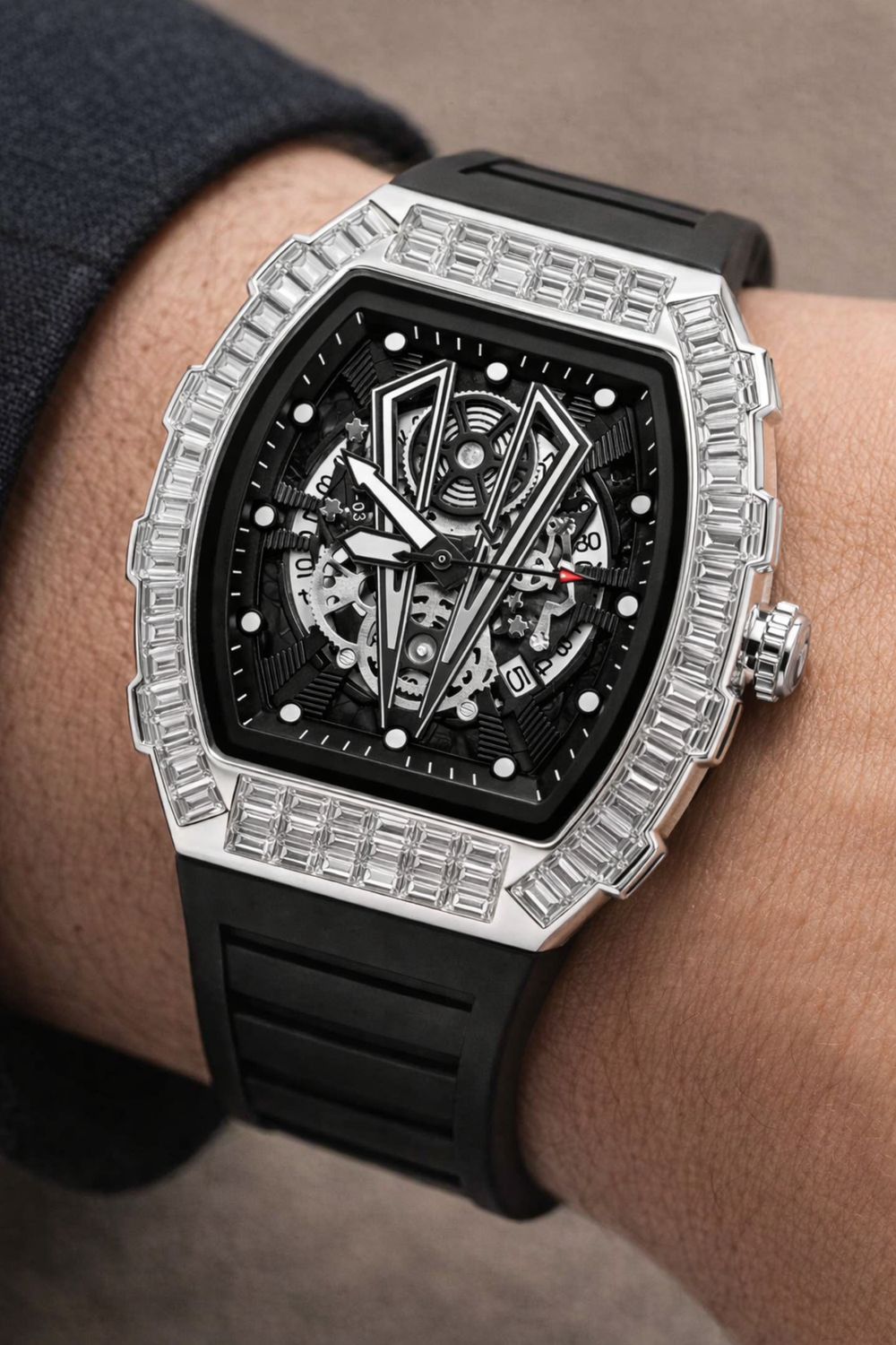 Luxury Diamond Fusion Black Elegance Sport Watch (45530687)