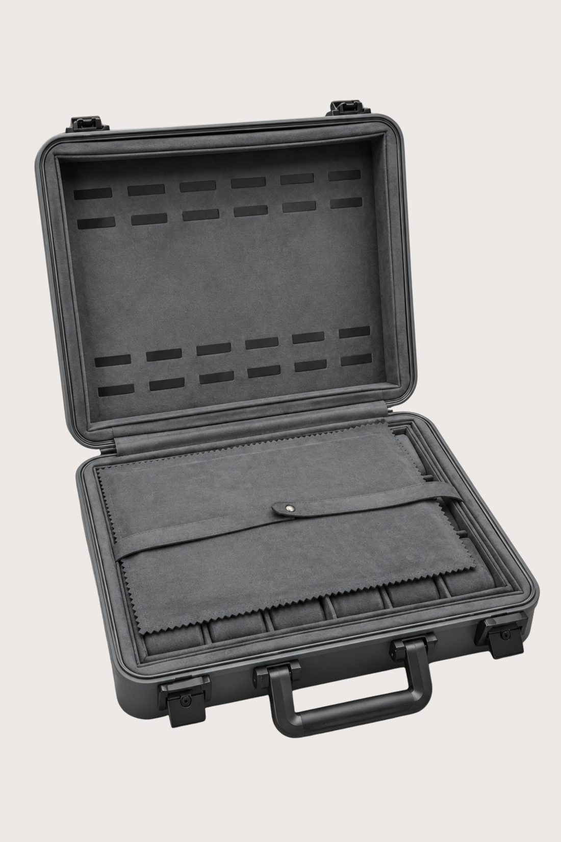 Luxury Metallic Silver Gray Watch Case – Premium - 24 PCS WATCH CASE