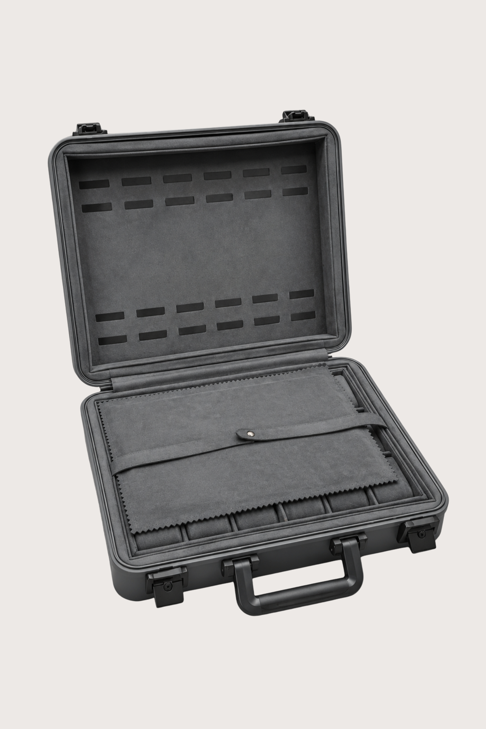 Luxury Metallic Silver Gray Watch Case – Premium - 24 PCS WATCH CASE