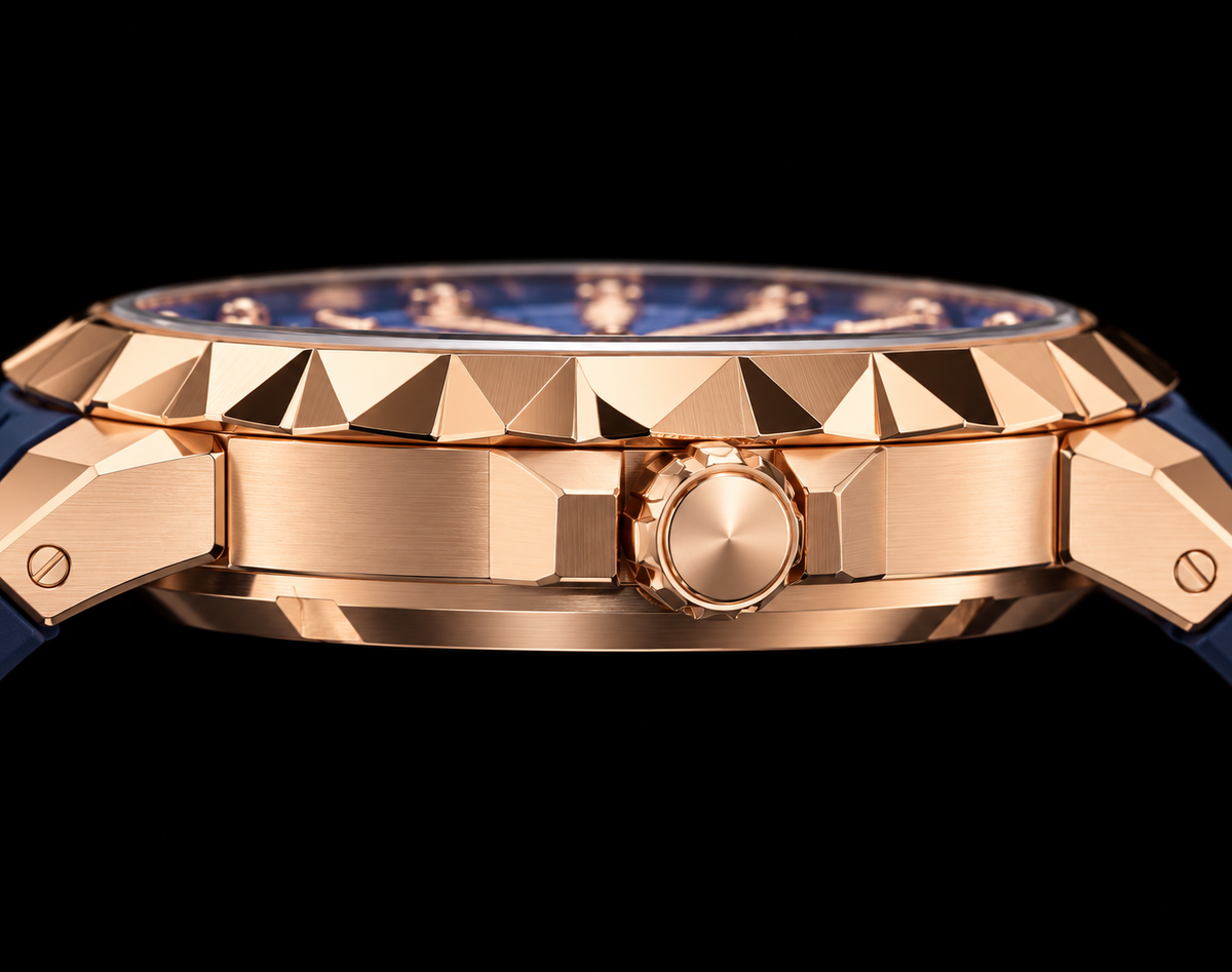 Twelve Knights | Blue Rose Gold Automatic Watch | A Mclaro Edition Watch (43014177)