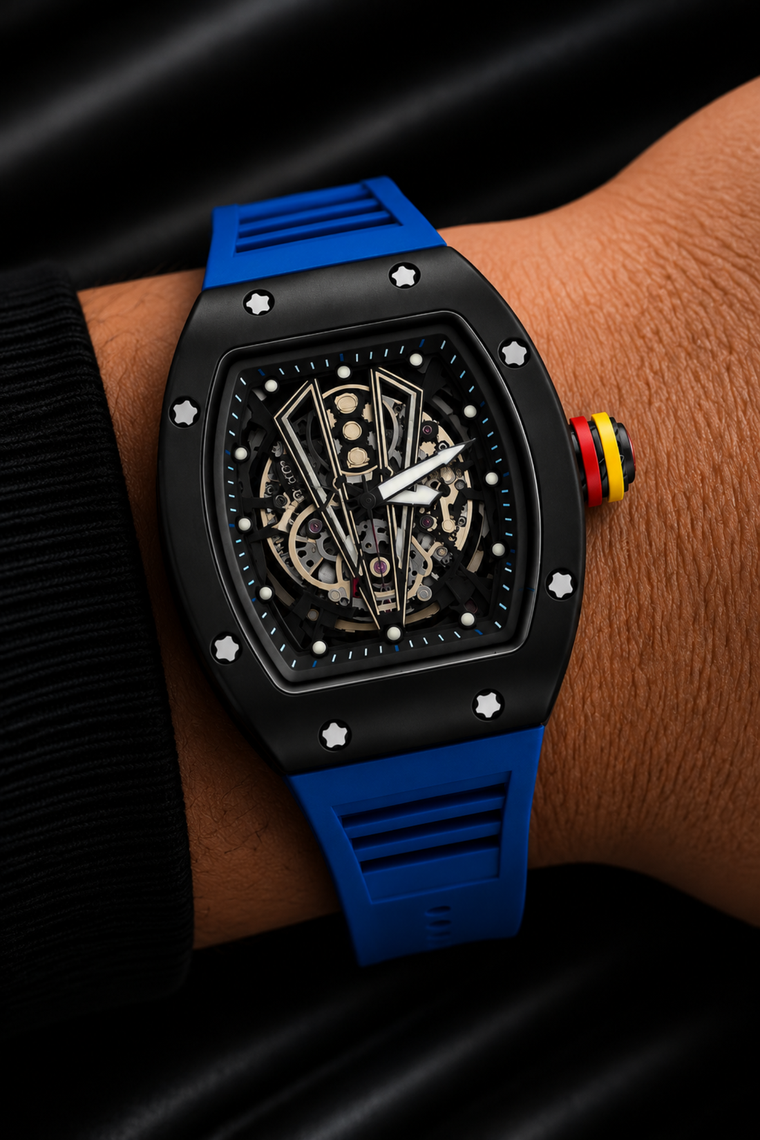 Luxury Sport Blue & Black Elegance Zivanche Edition Watch (ZIVHYPBLKBLU0173)
