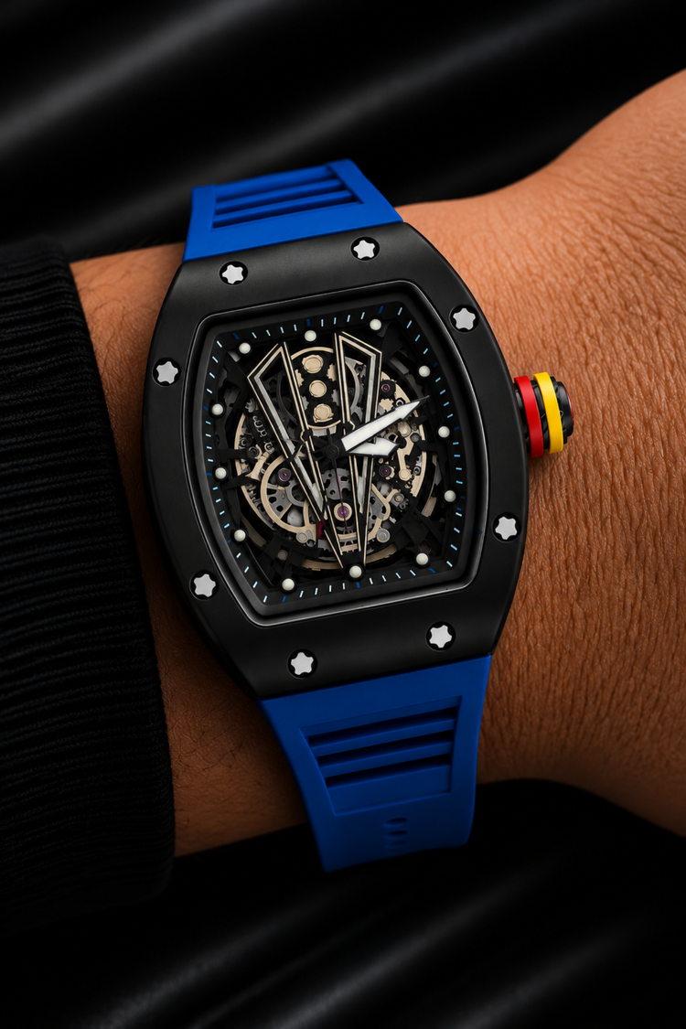 Luxury Sport Blue & Black Elegance Zivanche Edition Watch (ZIVHYPBLKBLU0173)