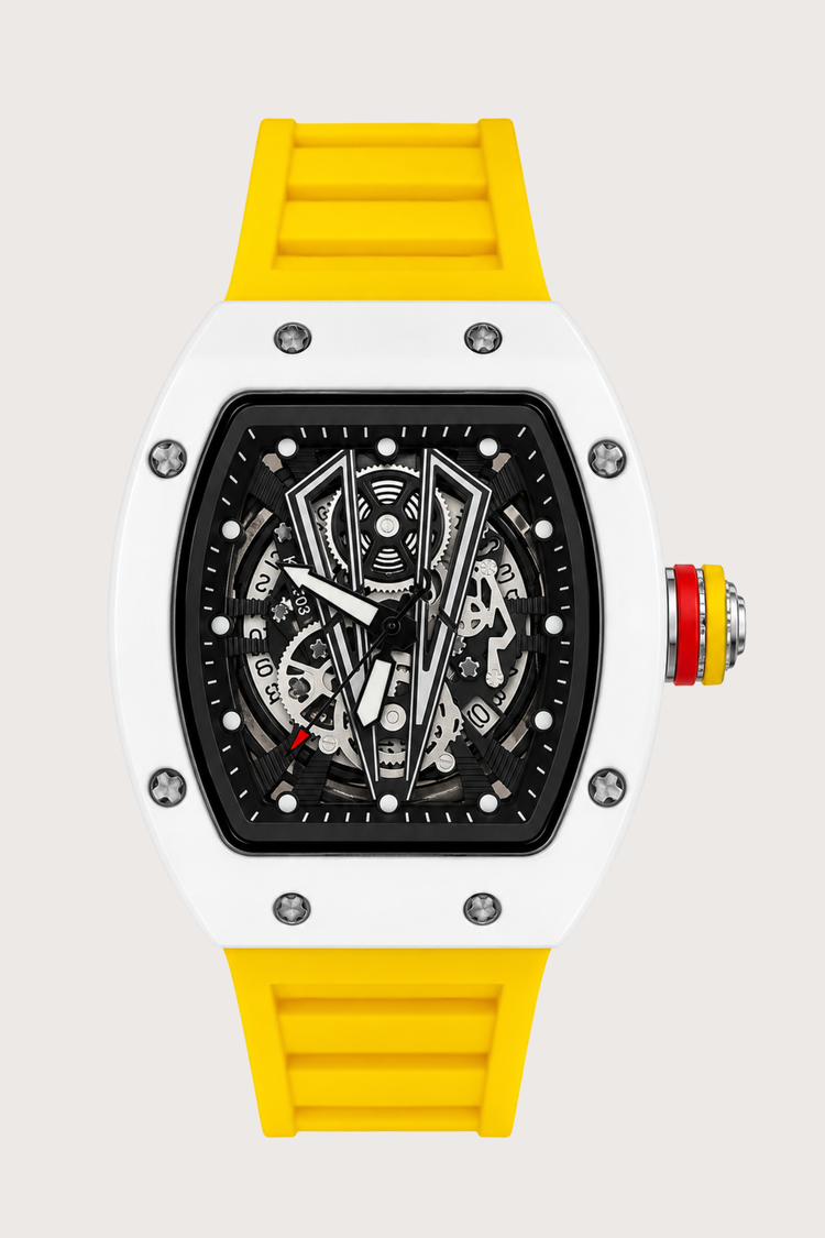 Luxury Sport White & Yellow Elegance Zivanche Edition Watch (43522430)