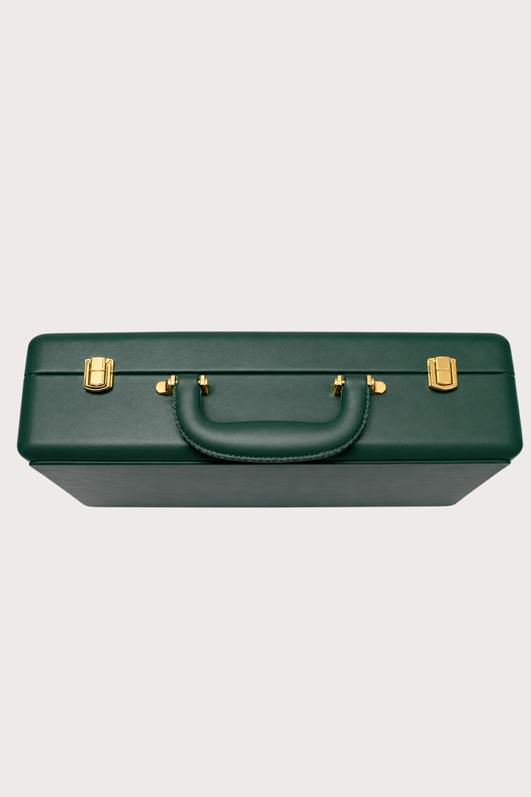 Luxury Timepiece Guardian Vault – 12 Slot Collector Green Briefcase