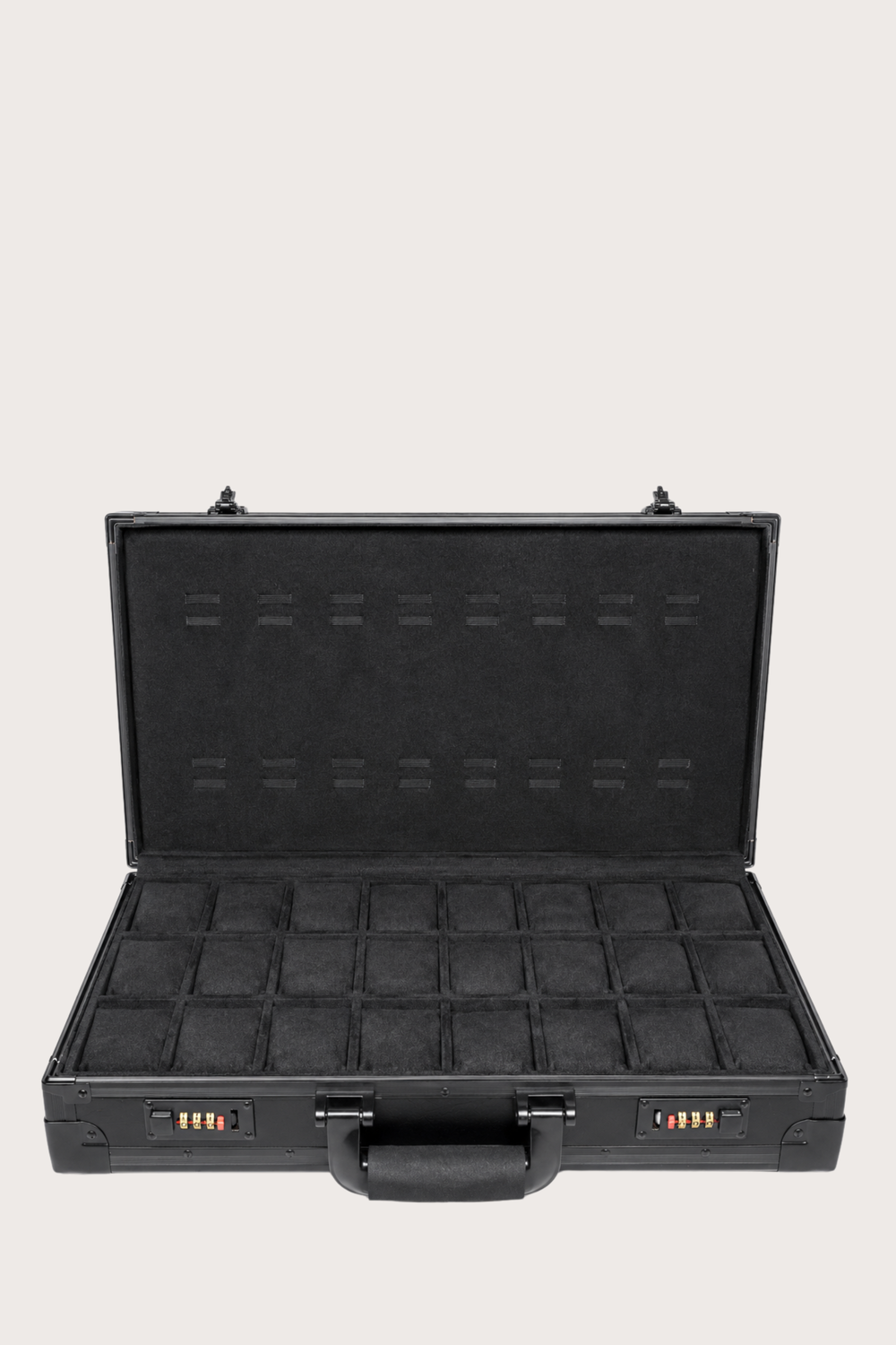 Luxury Watch Guardian Secure Travel – 24 Slot Storage Black Briefcase