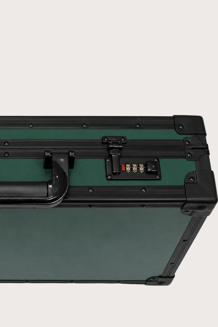 Luxury Watch Guardian Secure Travel – 24 Slot Storage Green Briefcase