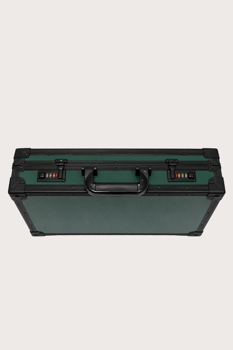 Luxury Watch Guardian Secure Travel – 24 Slot Storage Green Briefcase