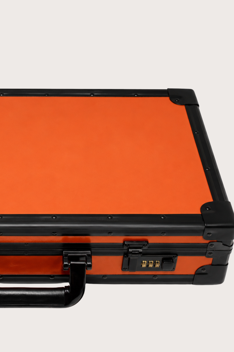 Luxury Watch Guardian Secure Travel – 24 Slot Storage Orange Briefcase