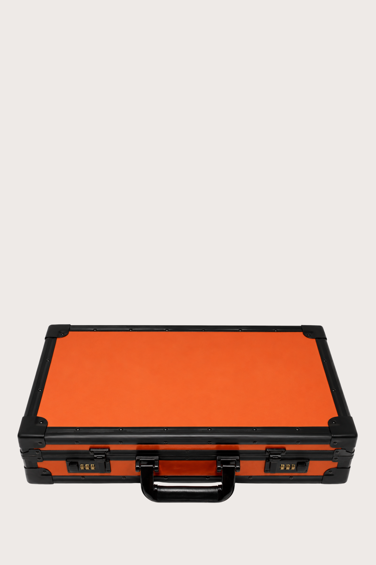 Luxury Watch Guardian Secure Travel – 24 Slot Storage Orange Briefcase