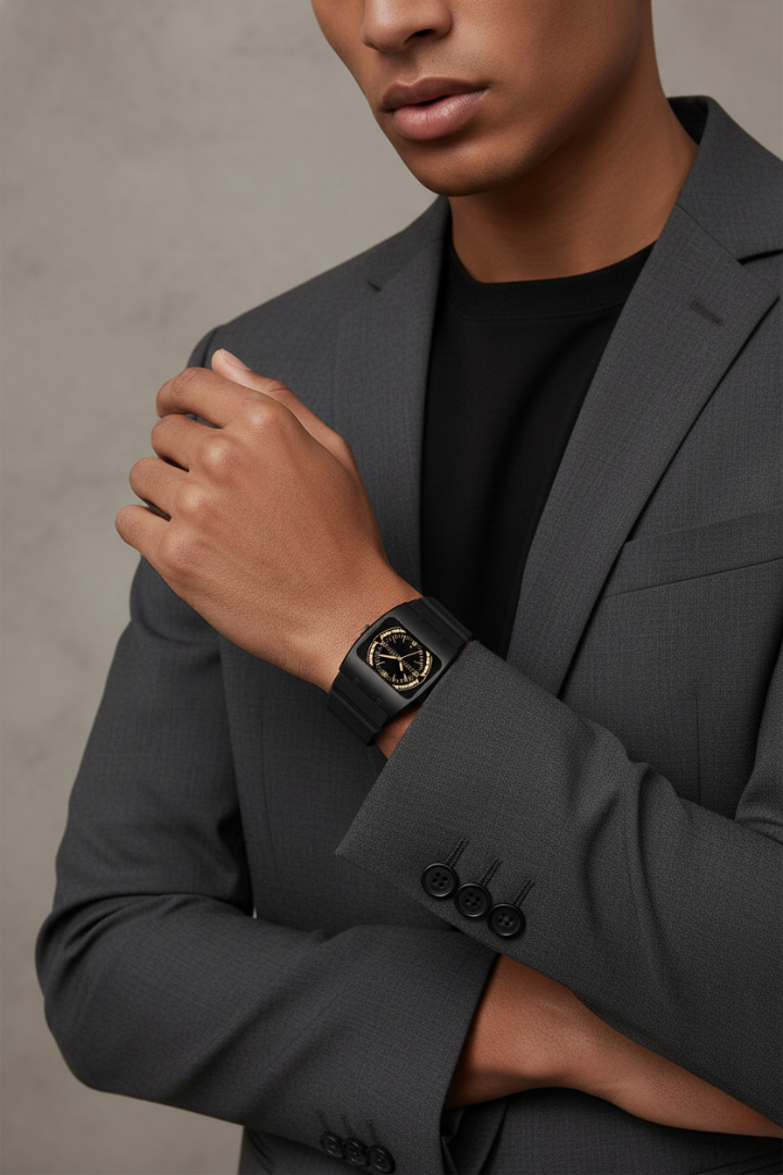 Armor Grid | Black Peach Dial Watch