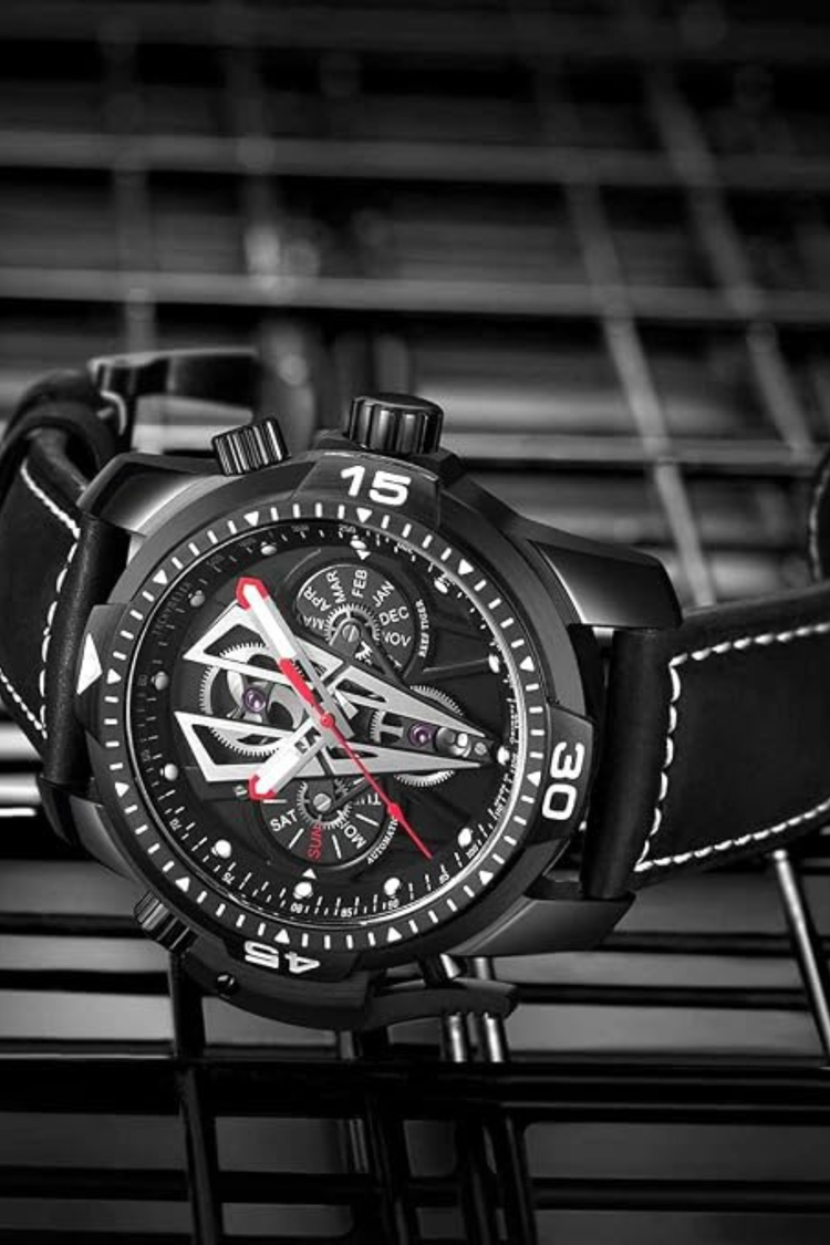 Men's Sport Black Dial Automatic Watch | Reef Tiger Edition