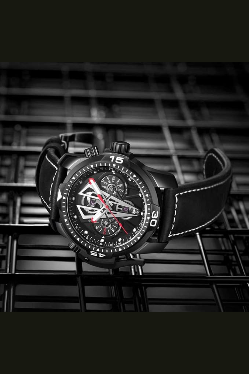 Men's Sport Black Dial Automatic Watch | Reef Tiger Edition