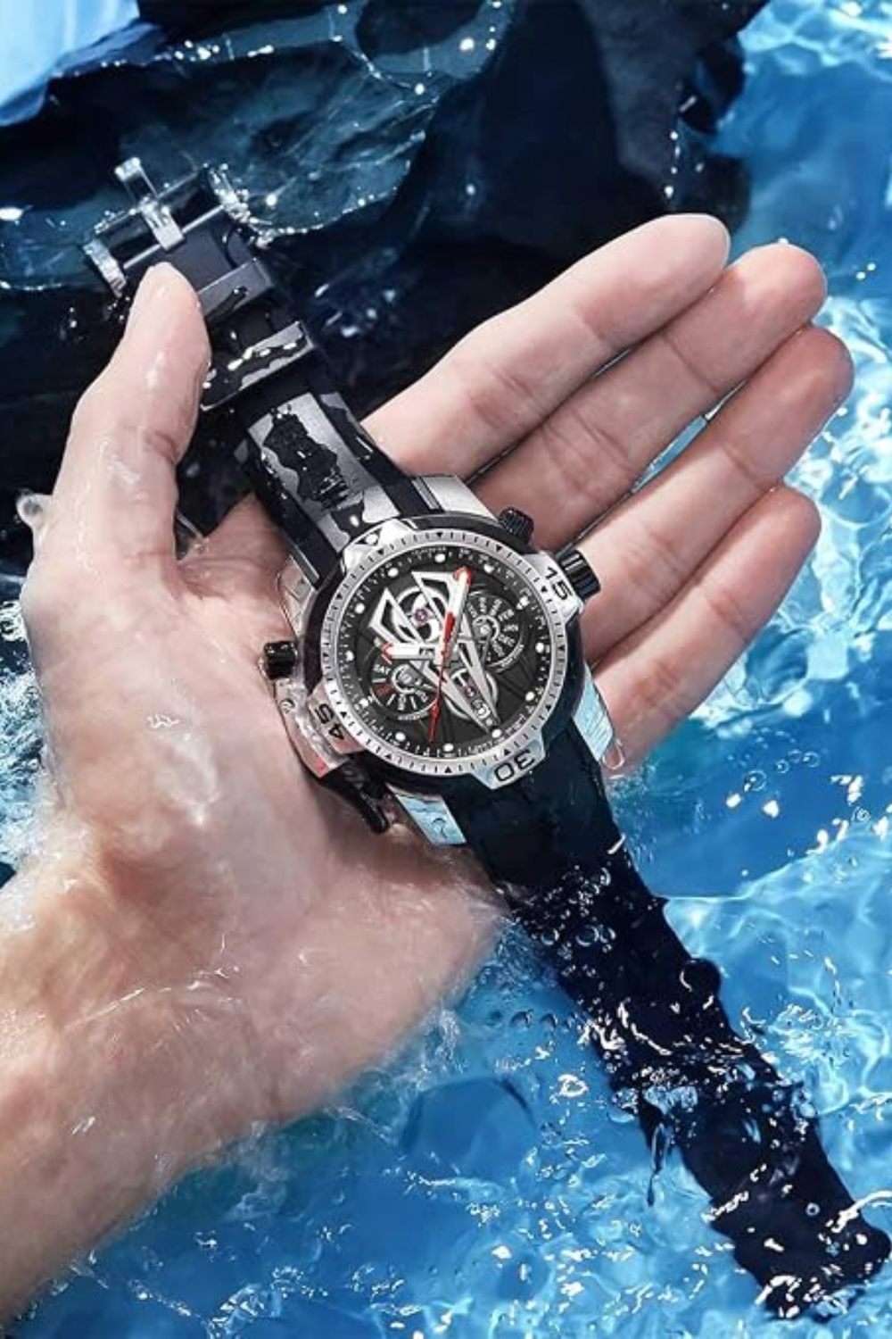Men's Sport Silver Dial Automatic Watch | Reef Tiger Edition