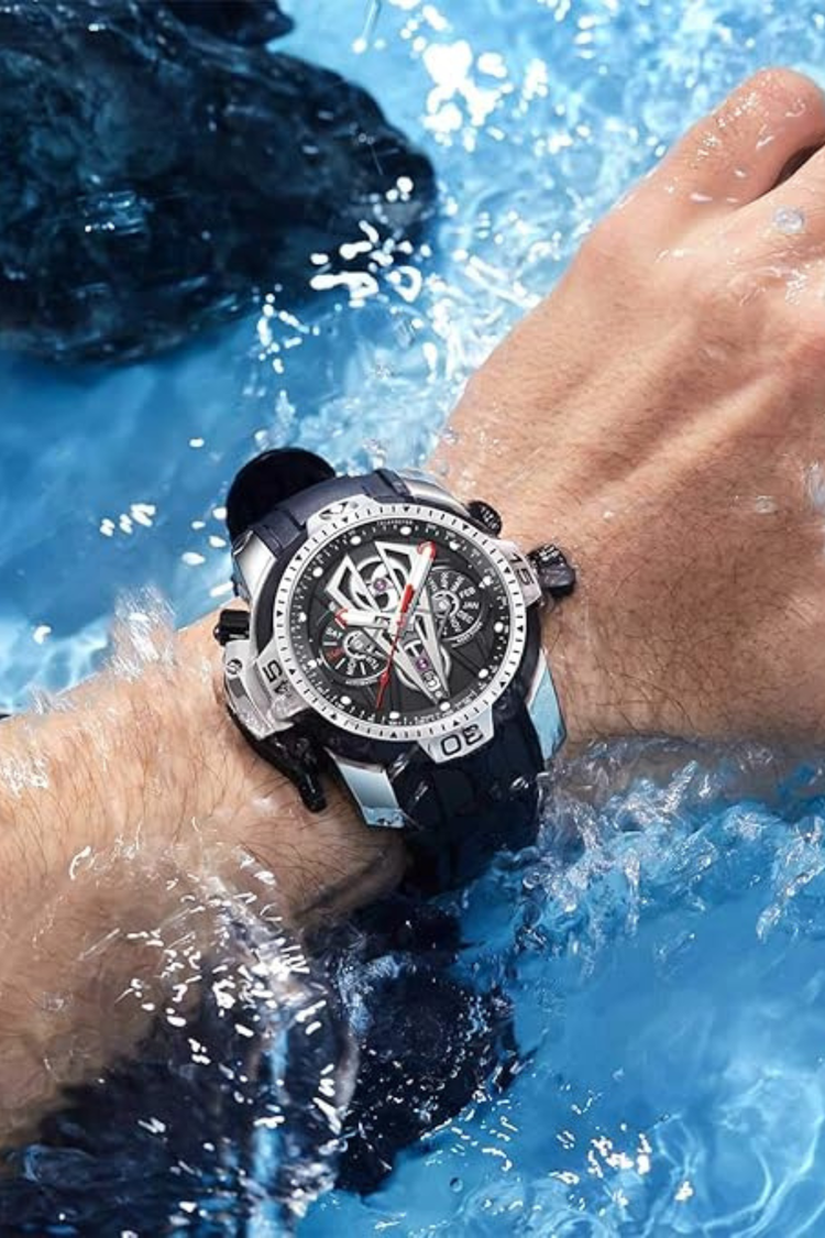 Men's Sport Silver Dial Automatic Watch | Reef Tiger Edition