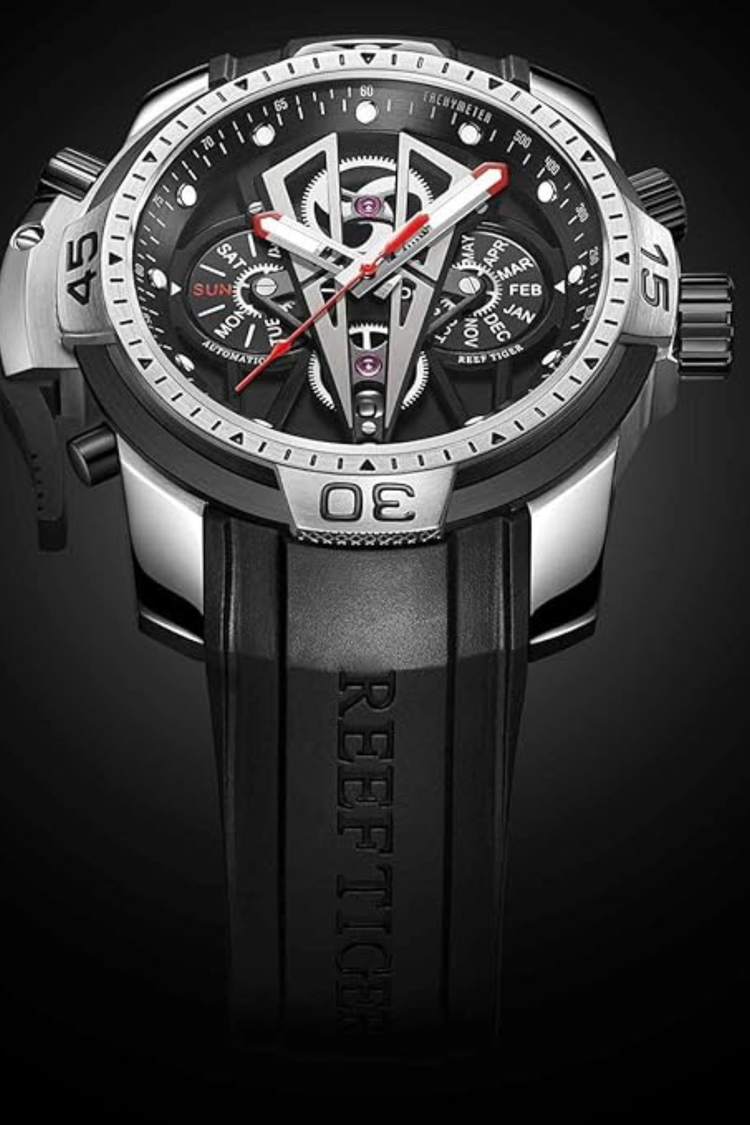 Men's Sport Silver Dial Automatic Watch | Reef Tiger Edition