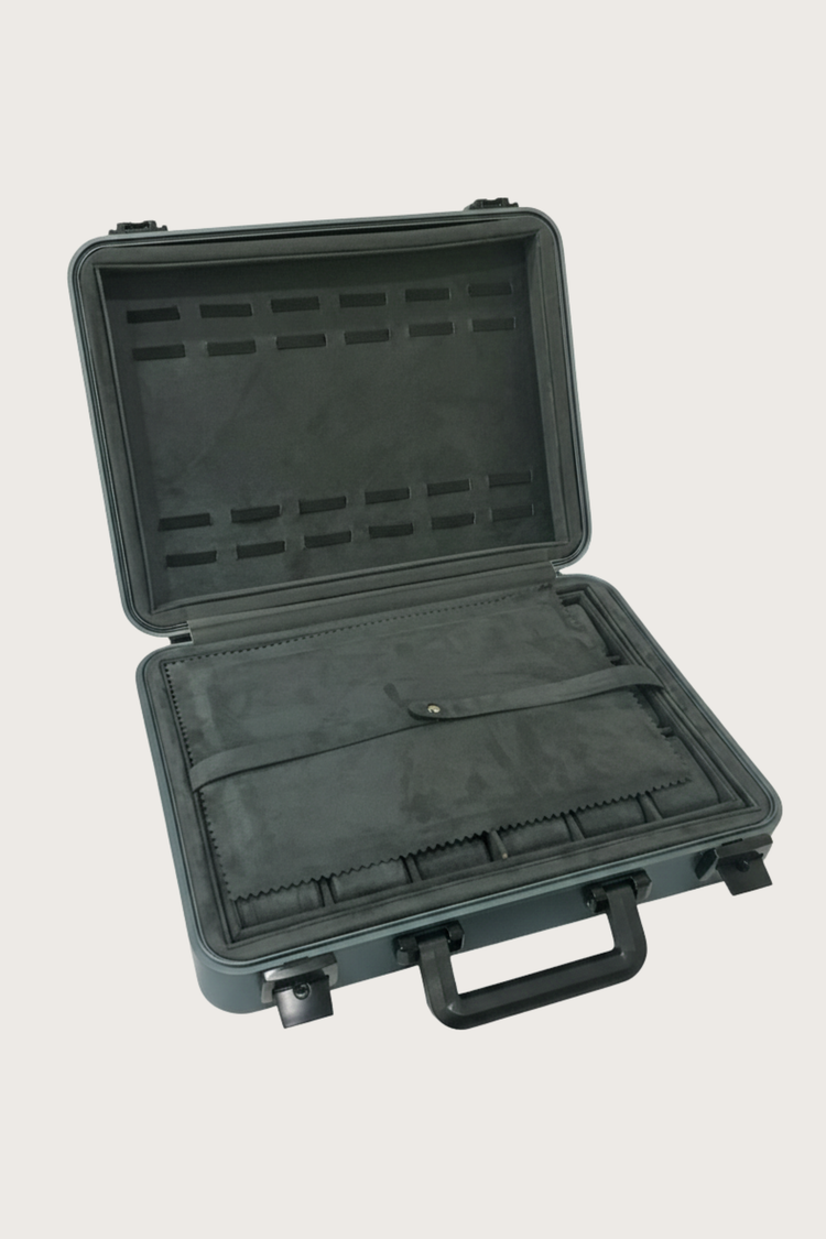 Luxury Metallic Teal Green Watch Case – Premium - 24 PCS WATCH CASE Edition