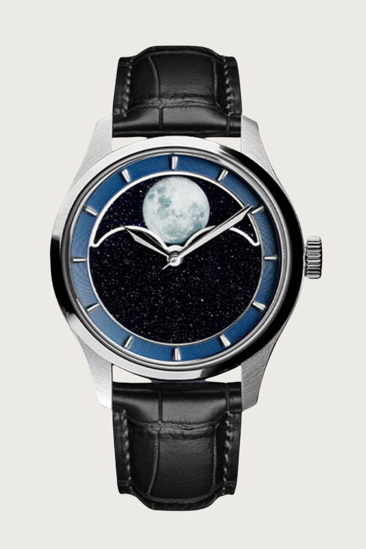 Moon Phase Aventurine Dial Mechanical Watch