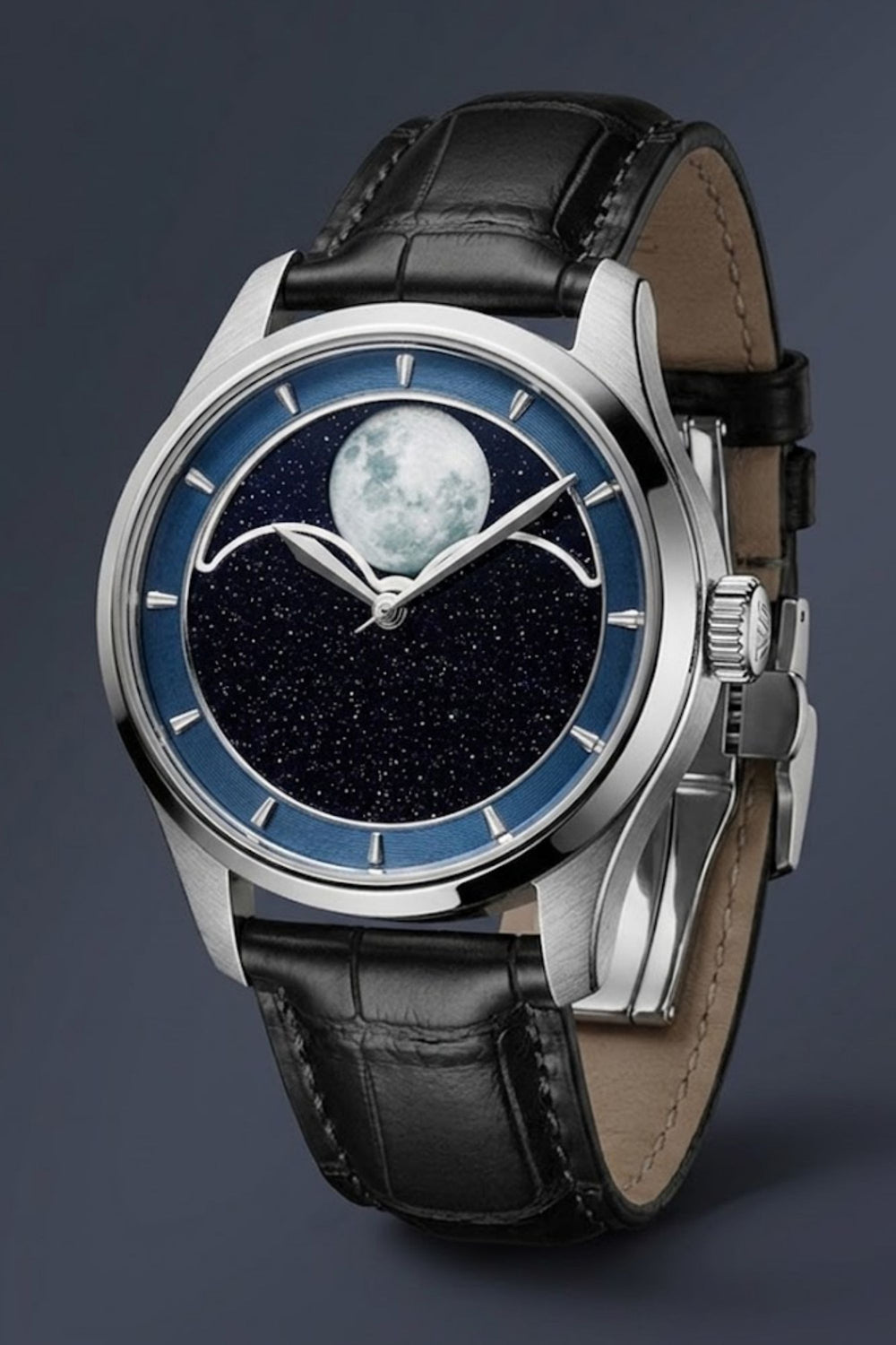 Moon Phase Aventurine Dial Mechanical Watch