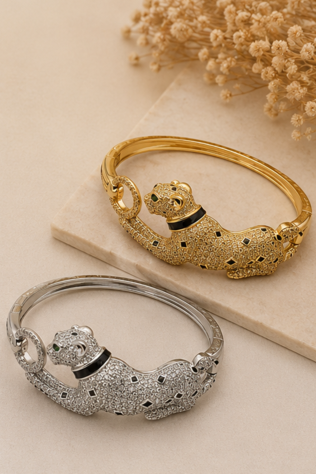 Panther Grace Dual Tone Bracelet Set