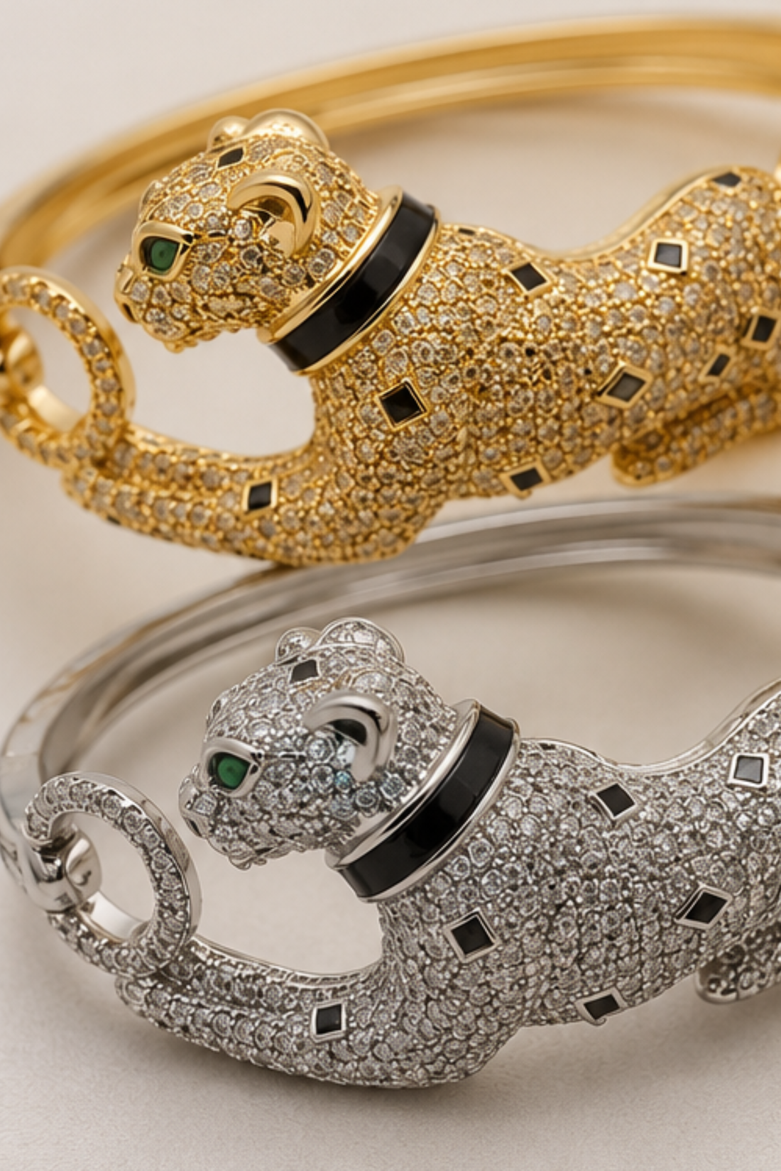 Panther Grace Dual Tone Bracelet Set