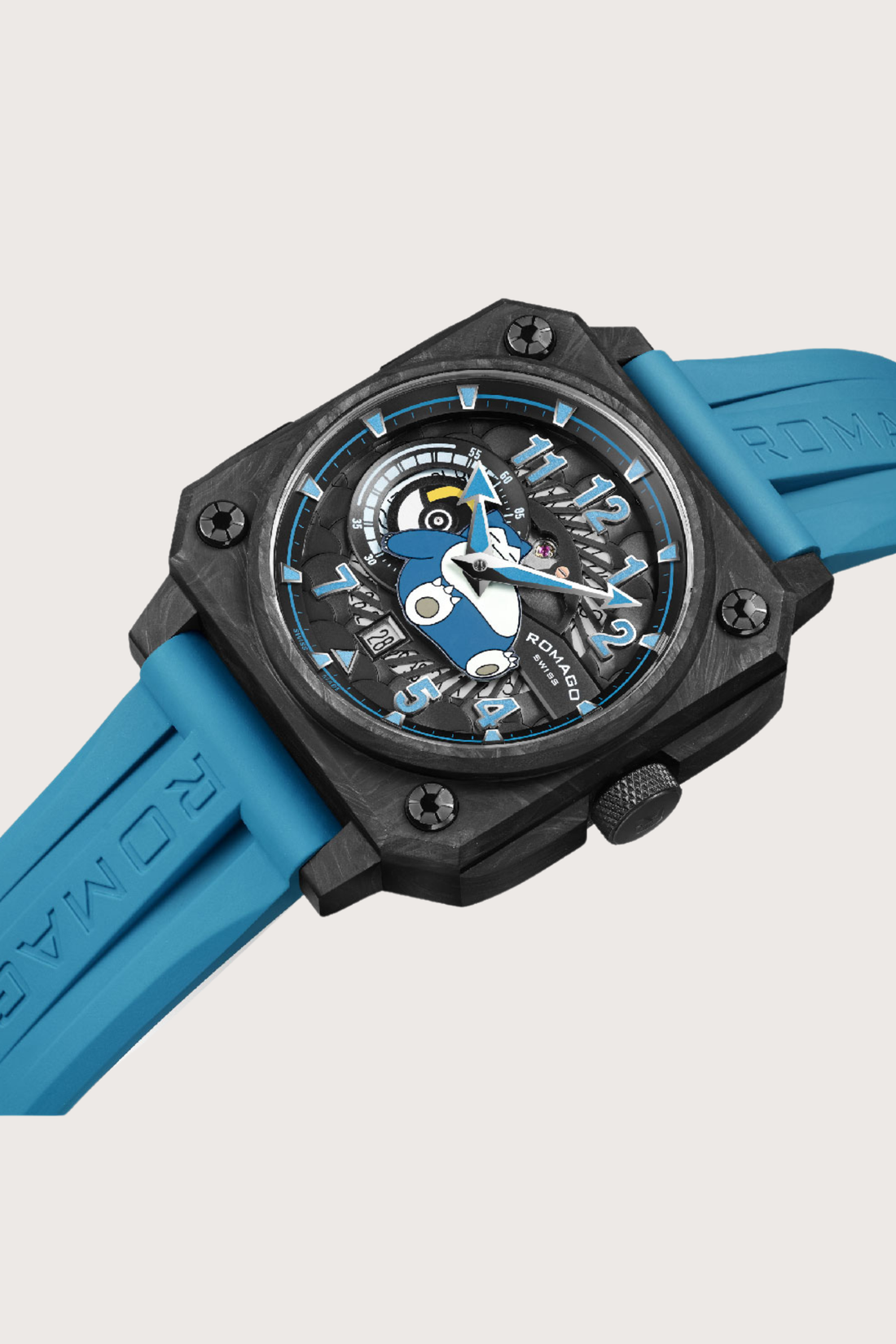 Pokémon Snorlax Romago Edition Blue Automatic Watch