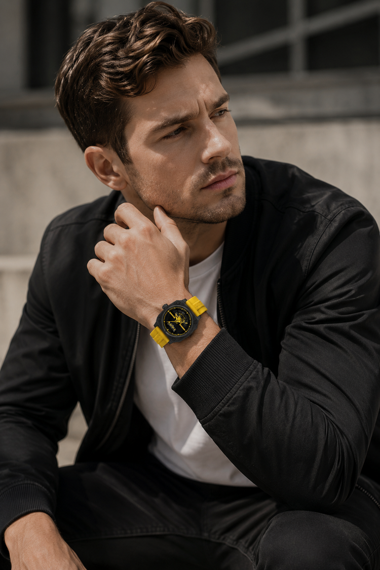 Pokémon Snorlax Romago Edition Yellow Automatic Watch