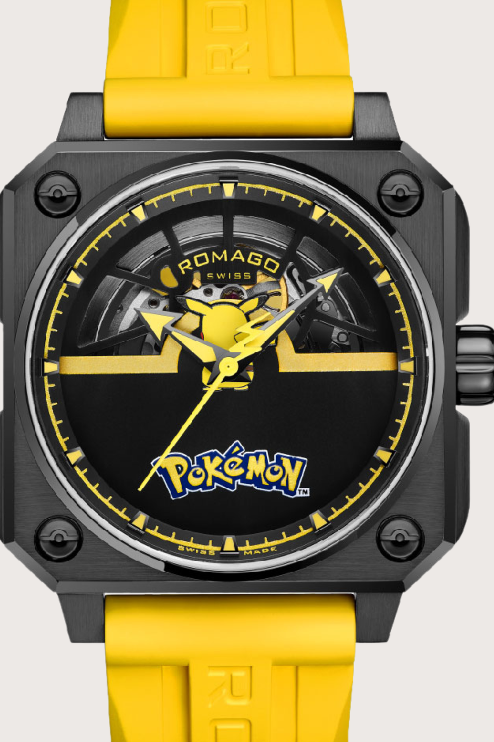 Pokémon Snorlax Romago Edition Yellow Automatic Watch