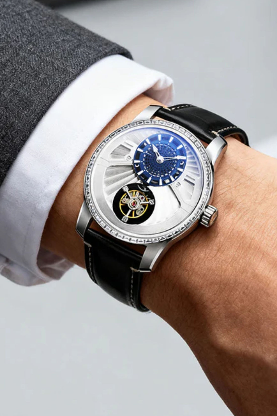 Precision Eclipse Off‑Center Elegance Mechanical Masterpiece Watch
